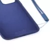 Evelatus Funda de silicona Soft Touch con correa azul oscuro para Apple iPhone 11 Pro
