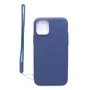 Evelatus Funda de silicona Soft Touch con correa azul oscuro para Apple iPhone 11 Pro