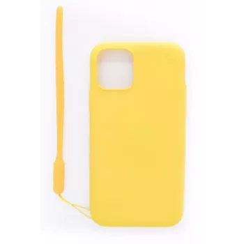 Evelatus Funda de silicona Soft Touch con correa amarilla para Apple iPhone 11 Pro