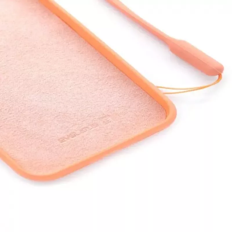 Evelatus Funda de silicona Soft Touch con correa rosa para Apple iPhone X/XS