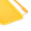 Evelatus Funda de silicona Soft Touch con correa amarilla para Apple iPhone X/XS