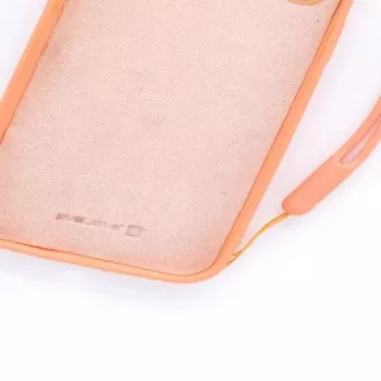 Evelatus Funda de silicona Soft Touch con correa rosa para Apple iPhone XR