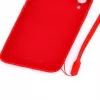 Evelatus Funda de silicona Soft Touch con correa roja para Apple iPhone XR