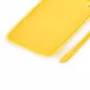 Evelatus Funda de silicona Soft Touch con correa amarilla para Apple iPhone XR
