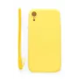 Evelatus Funda de silicona Soft Touch con correa amarilla para Apple iPhone XR