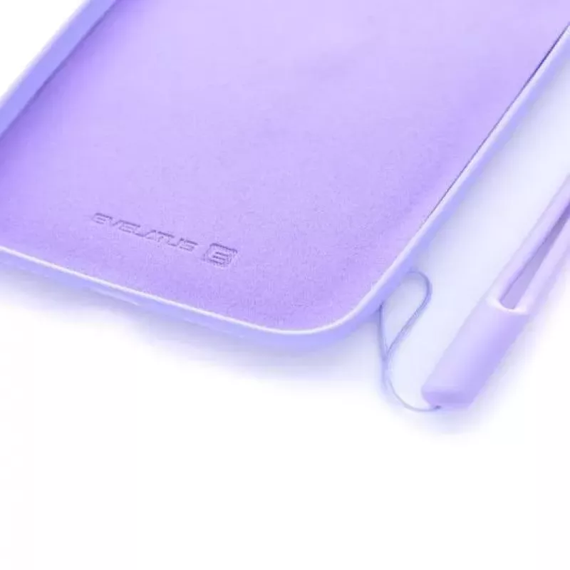 Evelatus Funda de silicona Soft Touch con correa lila para Apple iPhone XR
