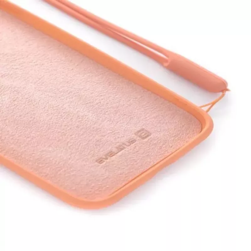 Evelatus Funda de silicona Soft Touch con correa rosa para Apple iPhone 7/8