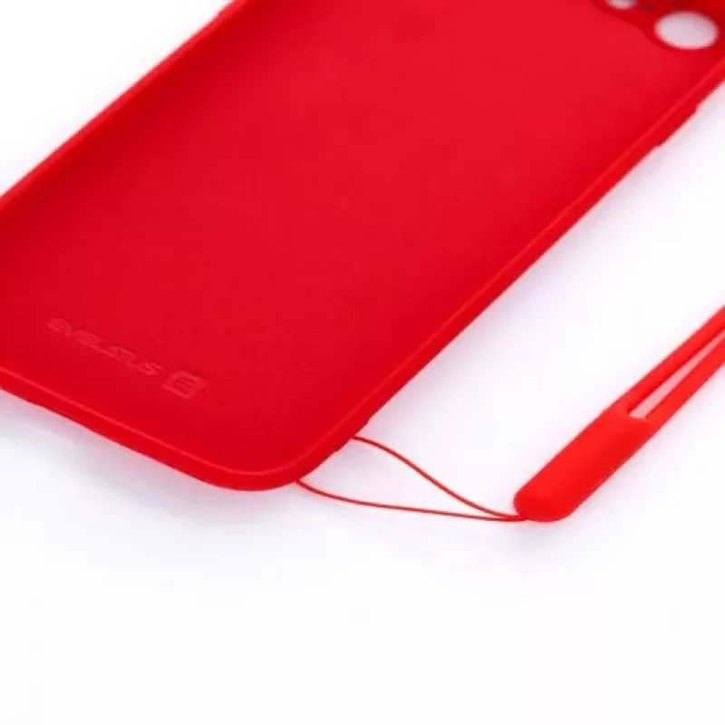 Evelatus Funda de silicona Soft Touch con correa roja para Apple iPhone 7/8/SE2020/SE2022
