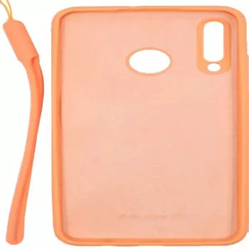 Evelatus Funda de silicona Soft Touch con correa rosa para Huawei P30 Lite