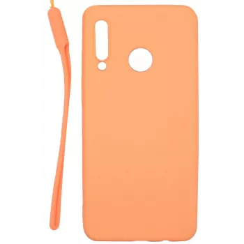 Evelatus Funda de silicona Soft Touch con correa rosa para Huawei P30 Lite