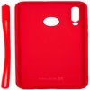 Evelatus Funda de silicona Soft Touch con correa roja para Huawei P30 Lite