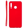 Evelatus Funda de silicona Soft Touch con correa roja para Huawei P30 Lite