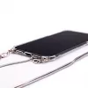 Evelatus Apple iPhone 7/8/SE2020/SE2022 Funda de silicona transparente con cordón TPU plateado