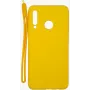 Evelatus Huawei P30 Lite Funda de silicona Soft Touch con cordón amarilla