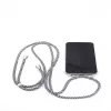 Evelatus Samsung Galaxy A70 Funda con cordón rayas negras transparente