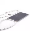 Evelatus Samsung Galaxy A70 Funda con cordón rayas blancas transparente, carcasa trasera TPU
