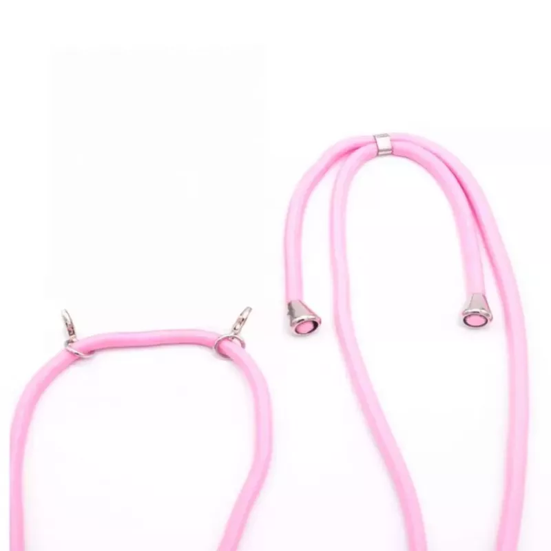 Evelatus Samsung Galaxy S10 Funda con cordón rosa transparente