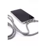 Evelatus Apple iPhone 11 Pro Max Funda con cordón rayas negras transparente