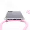 Evelatus Apple iPhone XR Funda con cordón rosa transparente