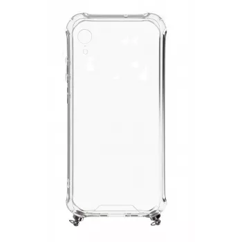 Evelatus Apple iPhone XR Funda con cordón verde transparente