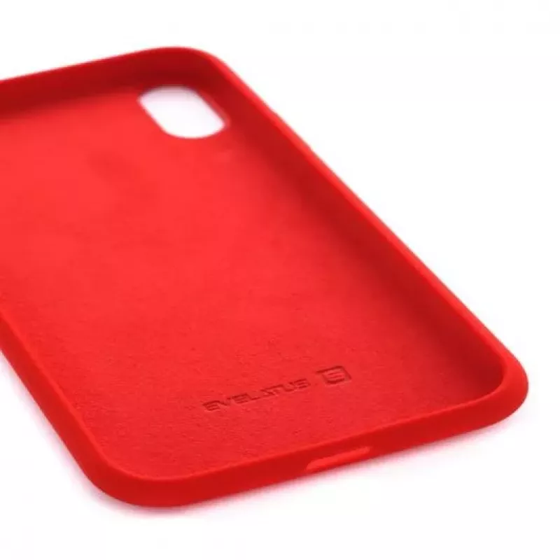 Evelatus Apple iPhone XR Funda de silicona Nano Soft Touch TPU roja
