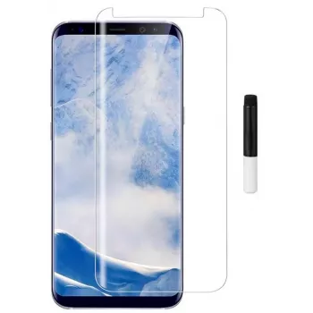 Evelatus Samsung Galaxy S9 Protector de pantalla de cristal templado 3D Hot Bending UV Glue