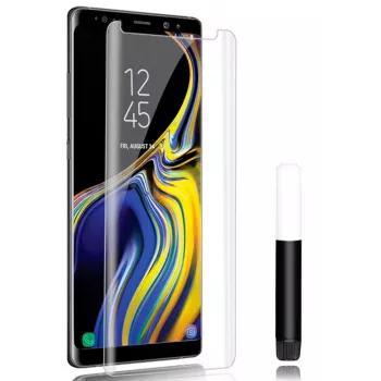 Evelatus Samsung Galaxy Note 9 cristal transparente UV + adhesivo