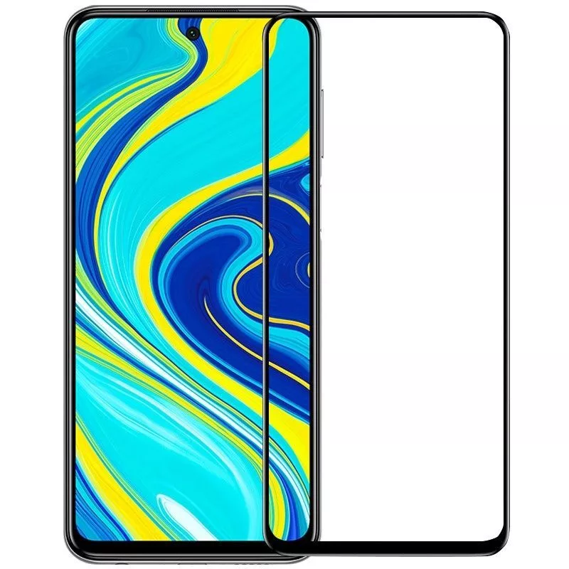 Evelatus Xiaomi Redmi Note 9 2.5D Full Cover Japan Glue Glass Protector de pantalla de cristal templado antiestático