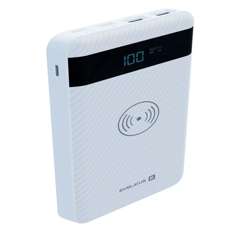 Evelatus EPB05 batería externa inalámbrica 10000 mAh blanca