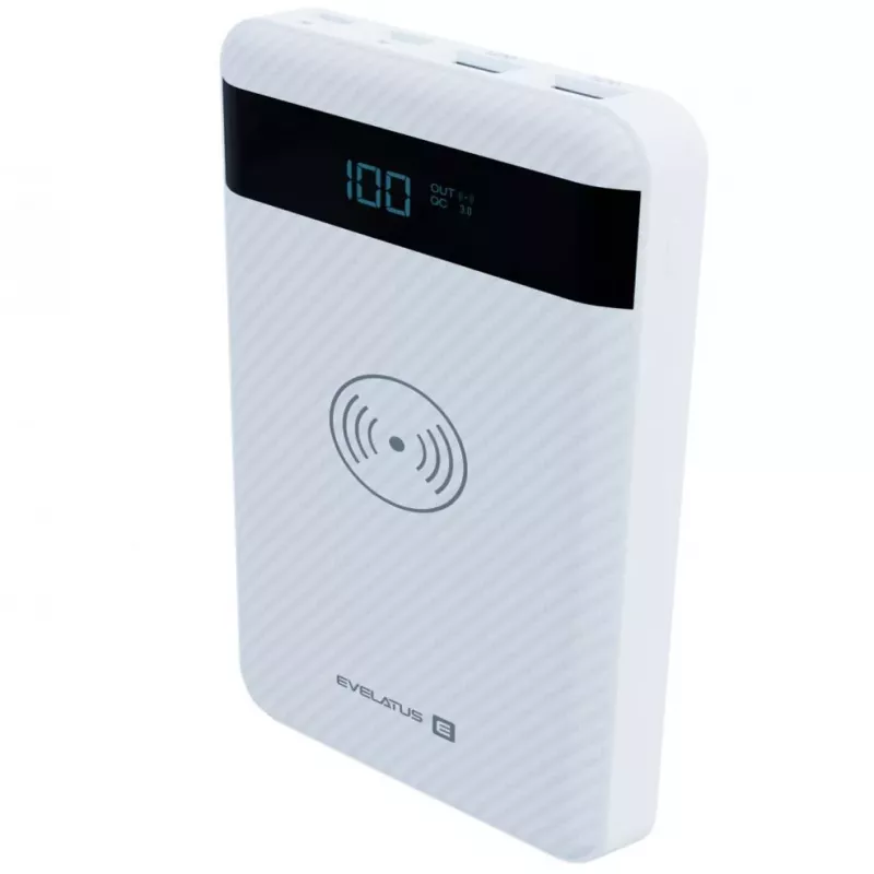 Evelatus EPB05 batería externa inalámbrica 10000 mAh blanca