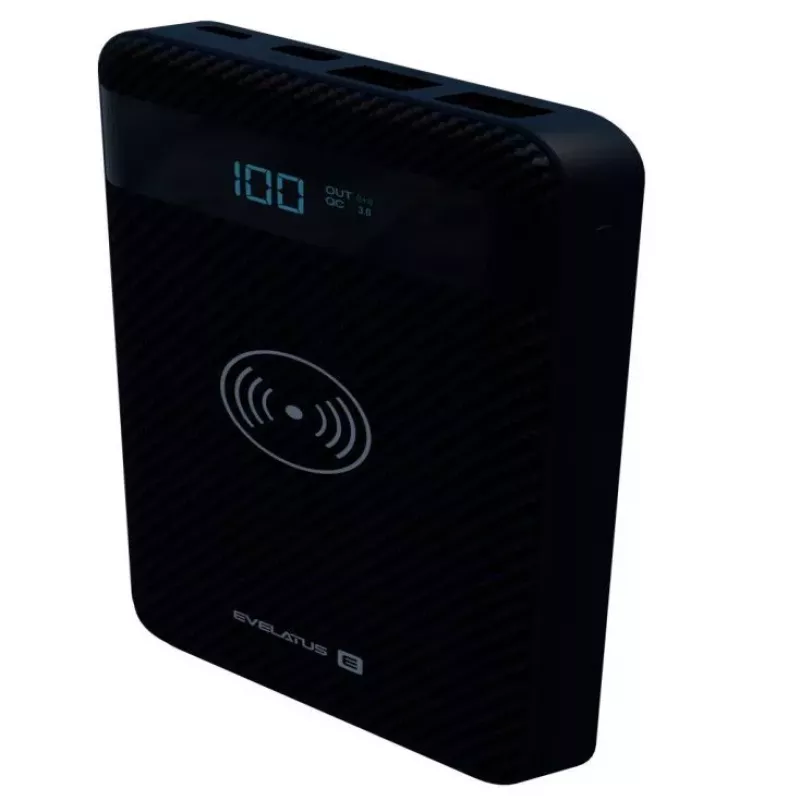 Evelatus batería externa inalámbrica EPB05 10000 mAh negra