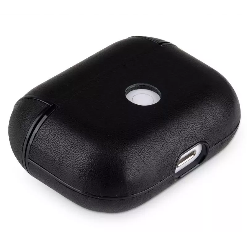 Evelatus Apple AirPods Pro funda protectora de piel negra