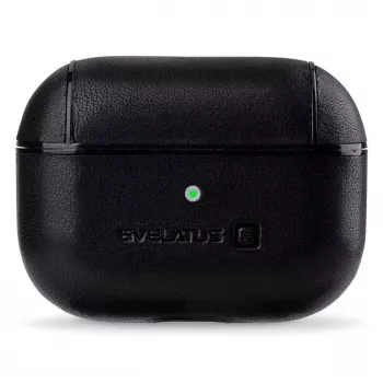 Evelatus Apple AirPods Pro funda protectora de piel negra