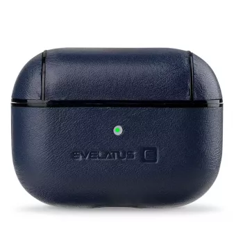 Evelatus Apple AirPods Pro funda protectora de piel azul oscuro