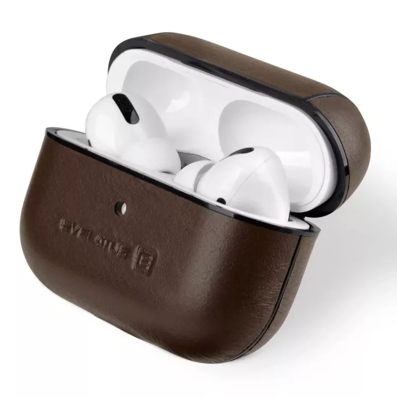 Evelatus Apple AirPods Pro funda protectora de piel marrón