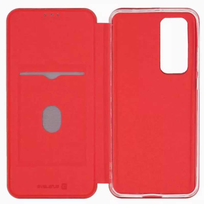 Evelatus Funda tipo libro para Huawei P40 rojo vino