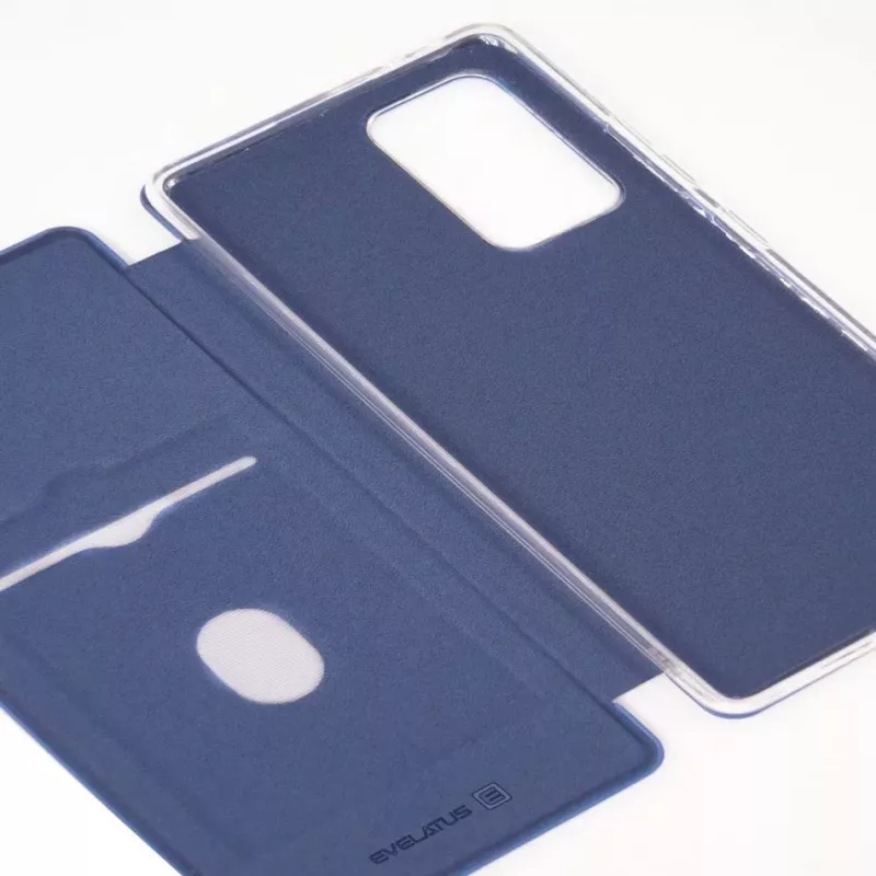 EVELATUS Funda tipo libro para Huawei P40 azul oscuro
