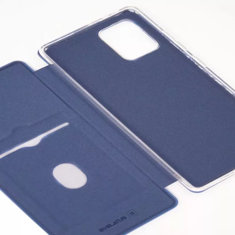 Evelatus Funda tipo libro para Samsung Galaxy S10 Lite azul oscuro
