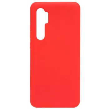 Evelatus Funda de silicona Soft Touch para Xiaomi Mi Note 10 Lite roja