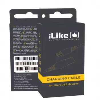iLike Cable de carga para MicroUSB ICM01 blanco