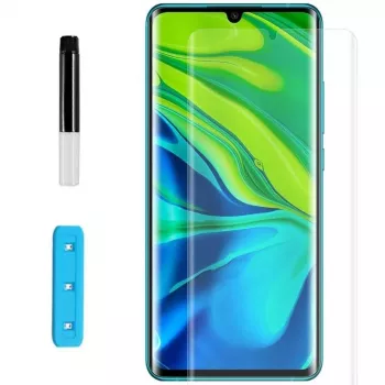 EVELATUS Protector de pantalla de cristal transparente UV + adhesivo para Xiaomi Mi 10