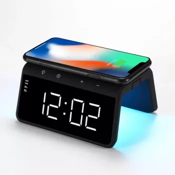 Evelatus Reloj con carga inalámbrica WCC01BK negro