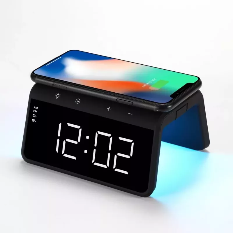 Evelatus Reloj con carga inalámbrica WCC01BK negro