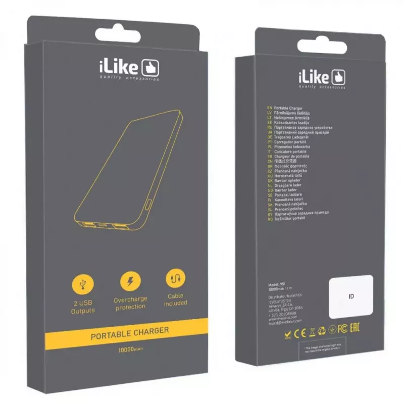 iLike Batería externa 951 10000 mAh blanca