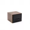 Evelatus Reloj multifunción EMC02 madera - despertador digital LED con indicador de temperatura, veta de madera marrón