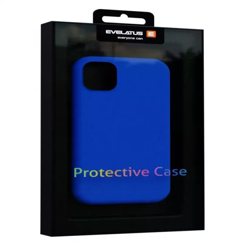 Evelatus Funda de silicona Premium Soft Touch para Apple iPhone 12/12 Pro Azul