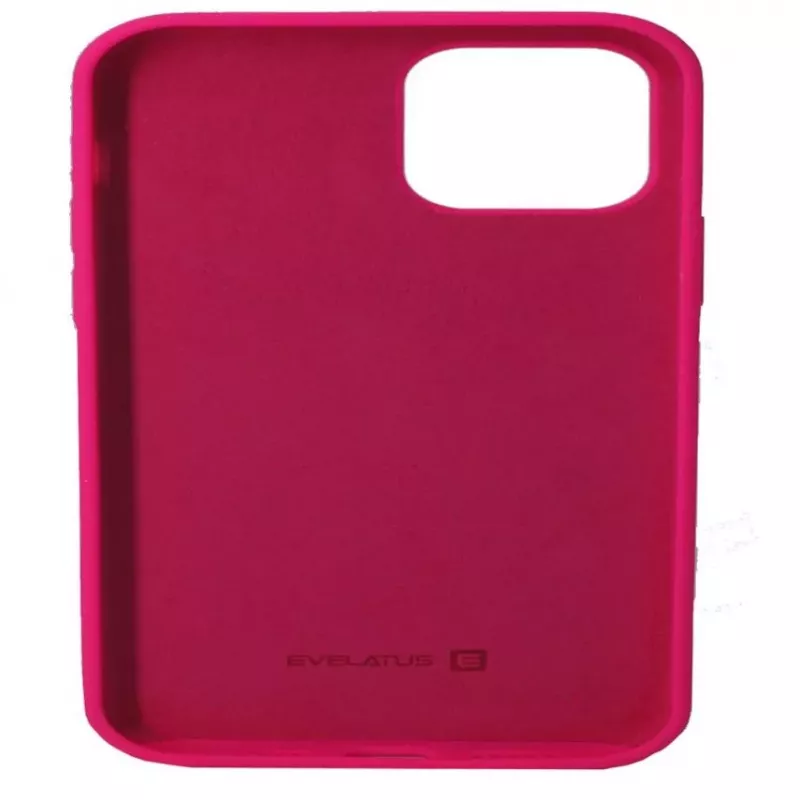 Evelatus Apple iPhone 12 Mini funda de silicona Premium Soft Touch rojo rosado
