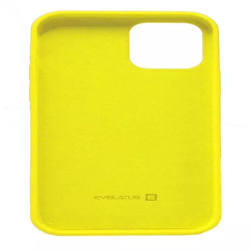 Evelatus Apple iPhone 12/12 Pro funda de silicona Premium Soft Touch amarillo limón