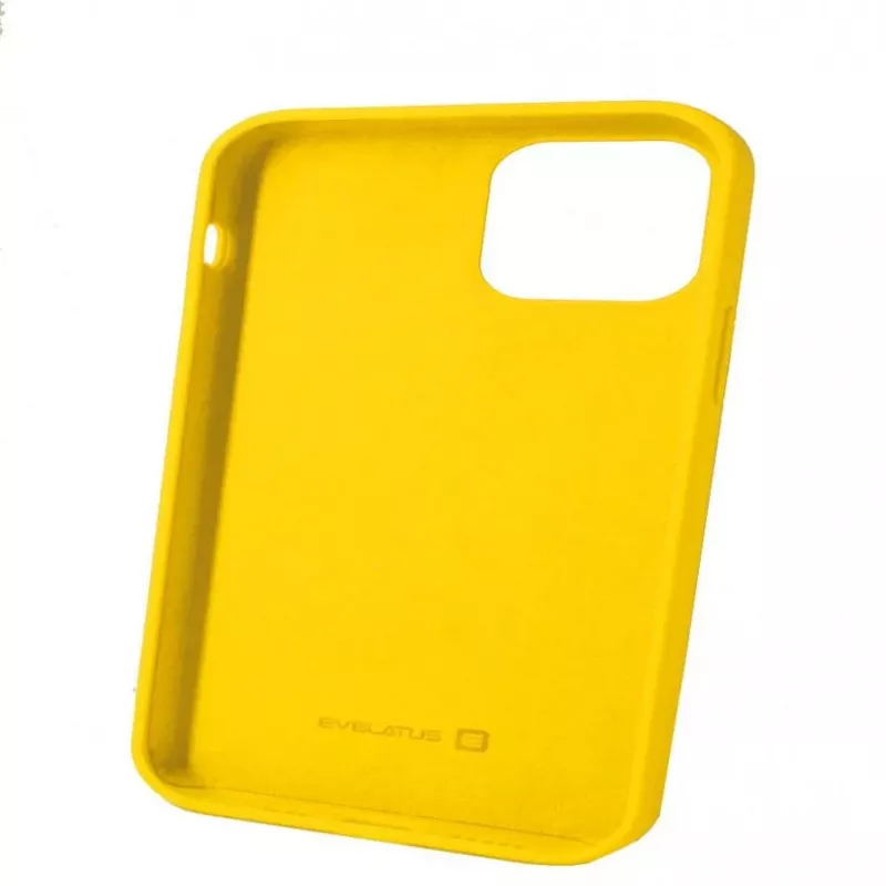 Evelatus Apple iPhone 12/12 Pro funda de silicona Premium Soft Touch amarillo limón