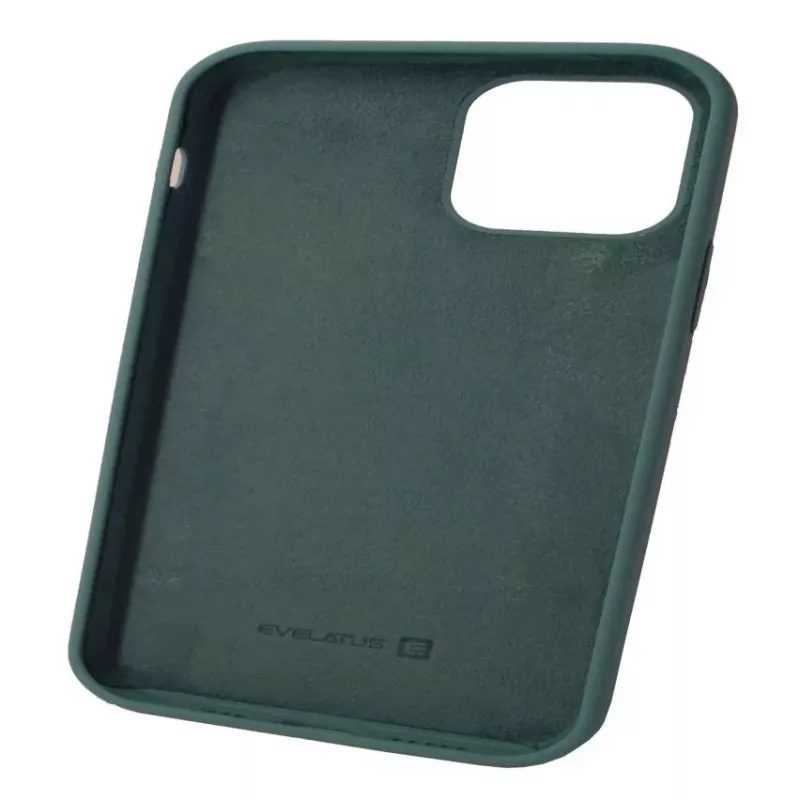 Evelatus Apple iPhone 12/12 Pro funda de silicona Premium Soft Touch verde pino